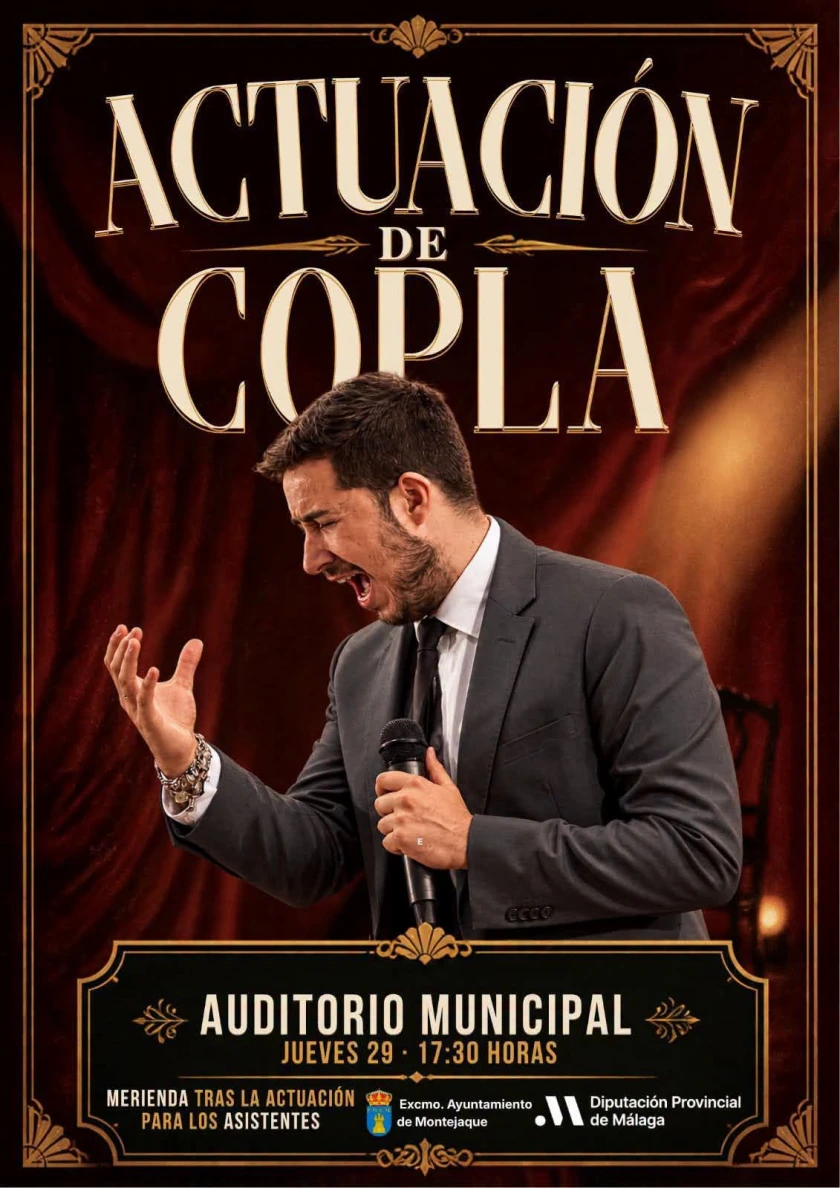Cartel de Actuación de copla
