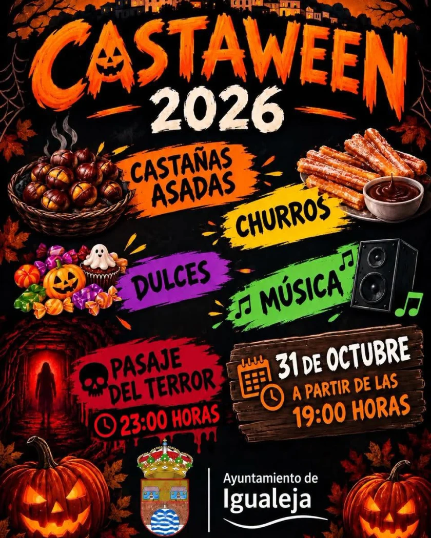 Cartel de Castaween. Halloween en Igualeja
