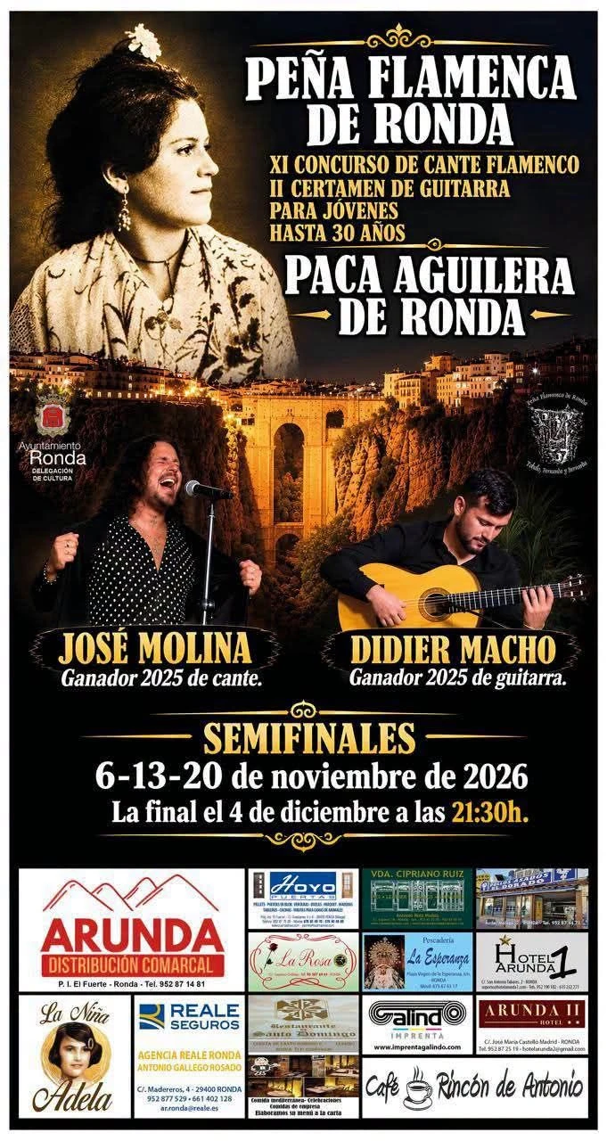 Cartel de Concurso de Cante Joven Paca Aguilera